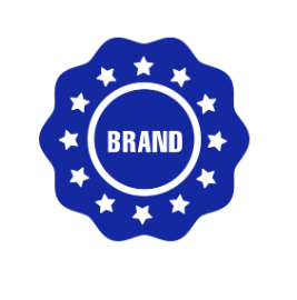 dark blue generic "brand" logo depicting GradLeaders' private label branding capability 