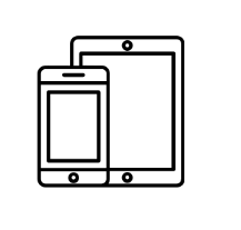 Image of a mobile phone and table to depict the mobile responsive capabilities of GradLeaders Career Center